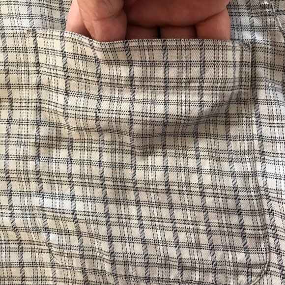 Ermenegildo Zegna Shirt Men S Black Plaid Pocket Button Down Long Sleeve 18164 - Picture 12 of 16